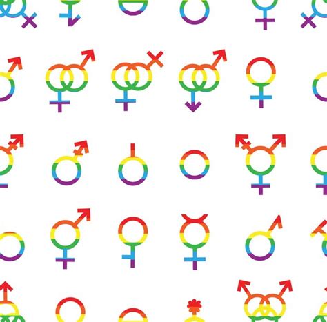 Premium Vector Vector Seamless Pattern Of Rainbow Gender Sex Orientation