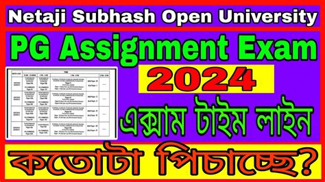 PG ASSIGNMENT EXAM UPDATE 2024 NSOU PG ASSIGNMENT 2024 NSOU PG EXAM