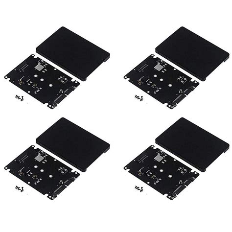 4X M 2 NGFF To 2 5 Inch SATA SSD MSATA To SATA Adapter Card Case B Key