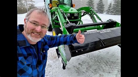 Testing Out The Hla Series Snow Pusher On A John Deere R Youtube