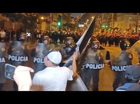 EN VIVO POLICIA ATACA MARCHA PACIFICA TOMA DE LIMA MIERCOLES 19 DE