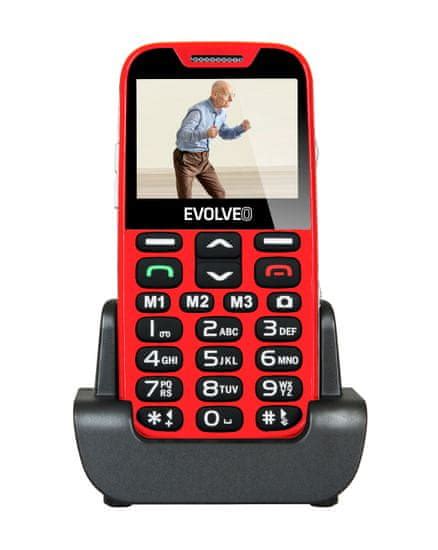 Evolveo telefon za starejše Easyphone XD rdeč mimovrste