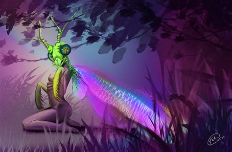 Fairy Mantis Digital Art By Kate Black Fine Art America