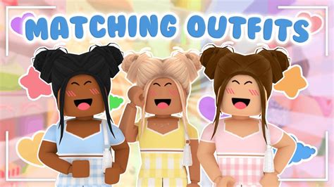 aesthetic MATCHING roblox outfits || LittleSuu ♡ - YouTube