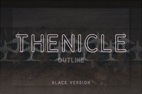 Thenicle Outline Black Font By Nan Design Creative Fabrica