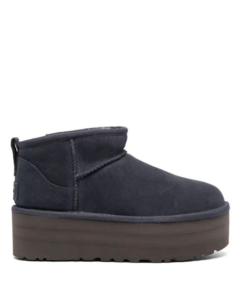 Ugg Classic Ultra Mini Platform Snow Boots In Gray Lyst