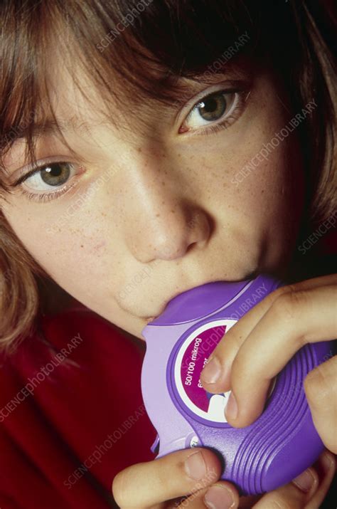 Asthma Inhaler Use Stock Image M Science Photo Library