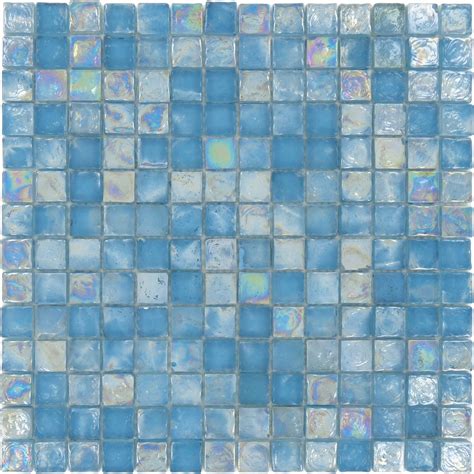 Altto Glass X Aqua Square Glossy Iridescent Glass Tile