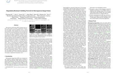 Degradation Resistant Unfolding Network For Heterogeneous Image Fusion