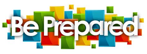 Being Prepared Clipart 