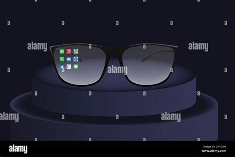 Apple glass. Realistic smart glasses by Apple Inc, macos, iphone apps ...