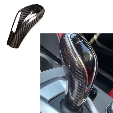 Real Carbon Fiber Gear Shift Knob Cover Trim For Alfa Romeo Giulia