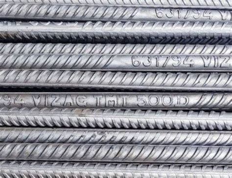 12mm Vizag Mild Steel TMT Bars For Construction Grade Fe 550 Rs 68