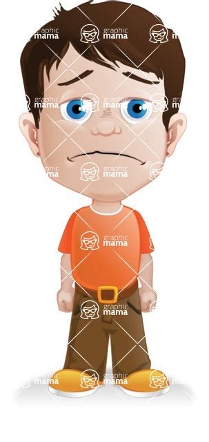 Vector Classic Boy Cartoon Character Sad2 Graphicmama