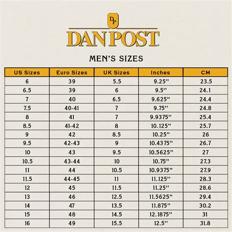 Cowboy Boot Size Guide