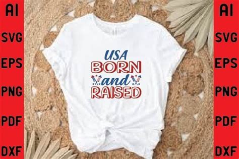 USA Born And Raised Svg Design Graphic By Rashedul Design Store