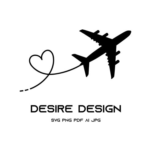 Airplane Heart Svg, Dotted Line Svg, Airplane Svg, Travel Svg, Flying ...