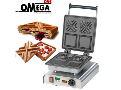 Waffle Maker 2x Waffle X Stuffed OMEGA ONE | Ball Waffle Maker, 12 ...