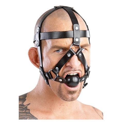 Zado Leder Kopfgeschirr Mundknebel Kopfmaske Mit Bei Ball Bdsm Fetisch