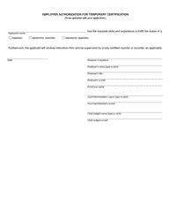 Michigan Employer Authorization For Temporary Certification Fill Out