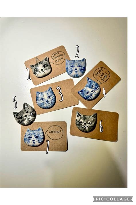 Cat Fridge Magnet Personalised Backing To Ceramic Magnet Grumpy Cats Cute And Funny Etsy