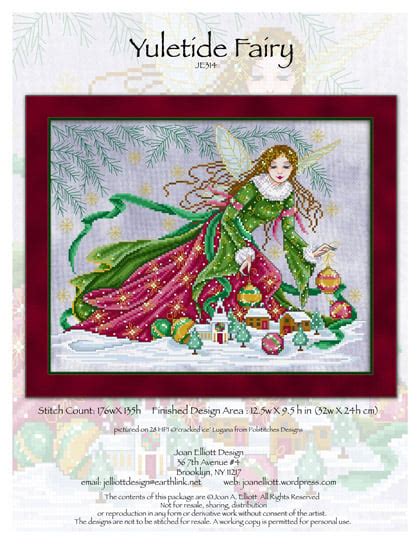 Yuletide Fairy From Joan Elliott Cross Stitch Charts Cross Stitch