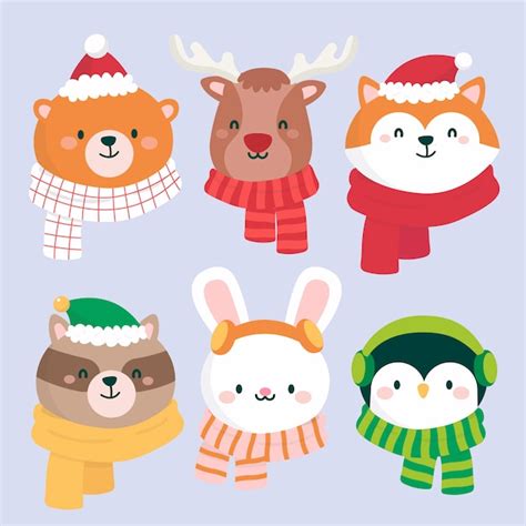 Colecci N De Personajes De Navidad De Dise O Plano Vector Gratis