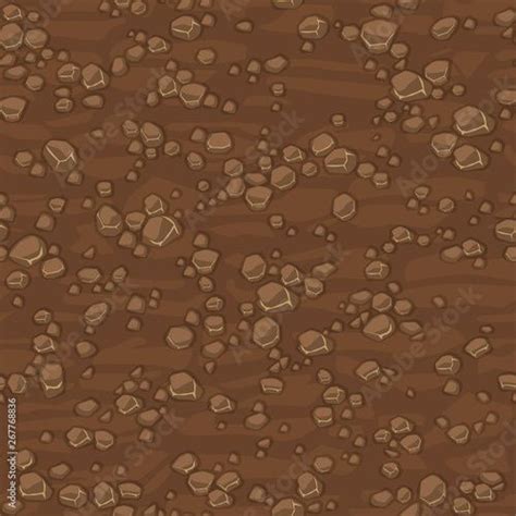 Cartoon seamless texture ground with small stones for concept design ...