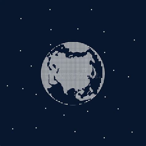 Tierra Del Planeta Compuesta De Pixeles Ilustraci N Del Vector