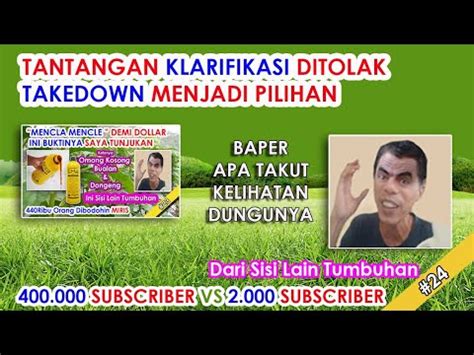 Tolak Tantangan Klarifikasi Ketar Ketir Milih Takedown Youtube