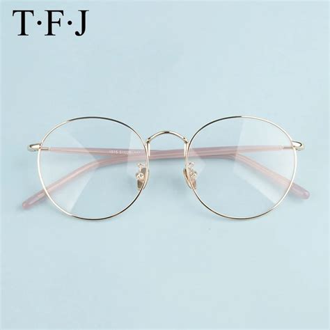 Round Korea Designer Glasses Eyewear Accessories Frames Myopia Eyeglasses Fake Glasses Clear