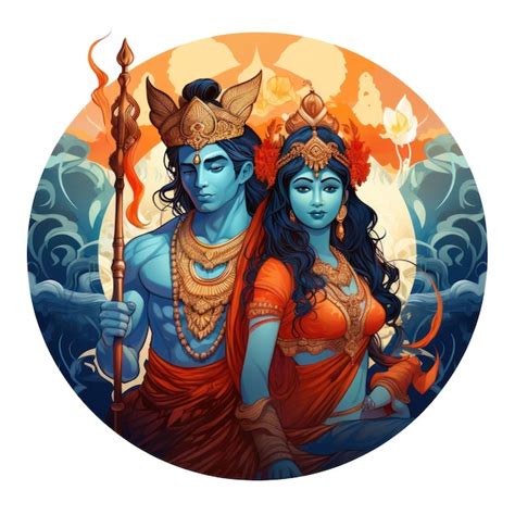 Premium AI Image | Rama and Sita icon for the Diwali