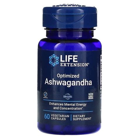 Купить Optimized Ashwagandha (ашваганда) 60 растительных капсул Life ...