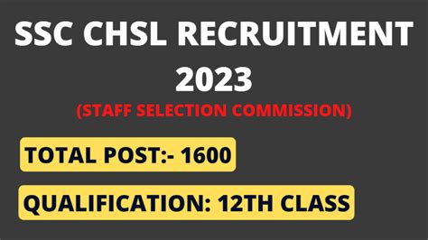 Ssc Chsl Recruitment Post Apply Now