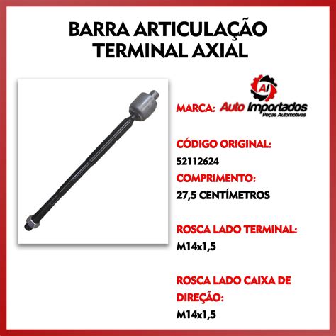 Par Barra Braço Articulação Axial Terminal de Direção Ponteira Pivo