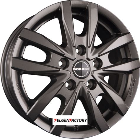 4x Felgen BORBET CW5 6 5x16 ET60 5x160 Mistral Anthracite Glossy 16Zoll