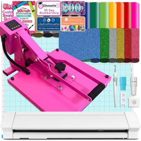 Silhouette Cameo 4 Pro 24 W 15 X 15 Pink Slide Out Heat Press Htv Bundle Artofit