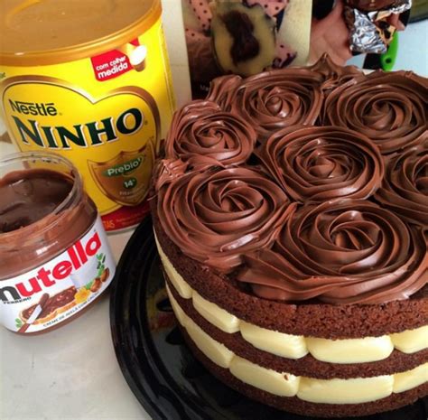 Naked Cake De Leite Ninho Nutella