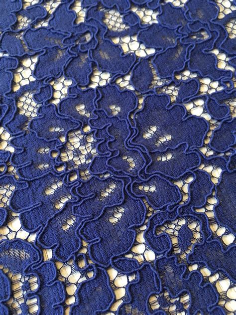 Dark Blue Lace Fabric Guipure Lace Lace Fabric From