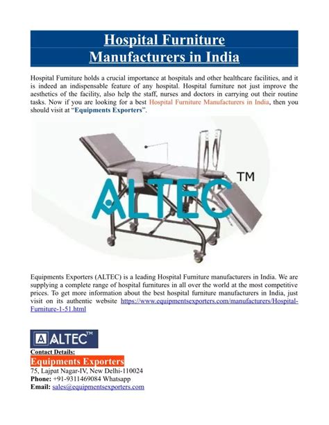 Ppt Hospital Furniture Manufacturers In India Powerpoint Presentation