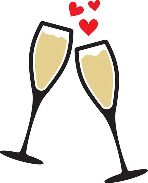 Champagne glasses toasting love 4785655 Vector Art at Vecteezy