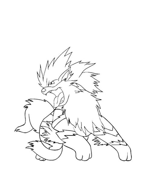 Pokemon Arcanine coloring pages - Free Printable