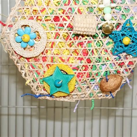 Bird Toys Shredded Paper Toys Parrot Chewing Climbing Net - Temu