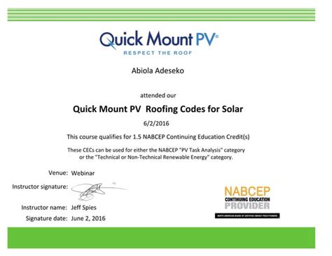 Quick Mount Pv Roofing Codes For Solar Ppt