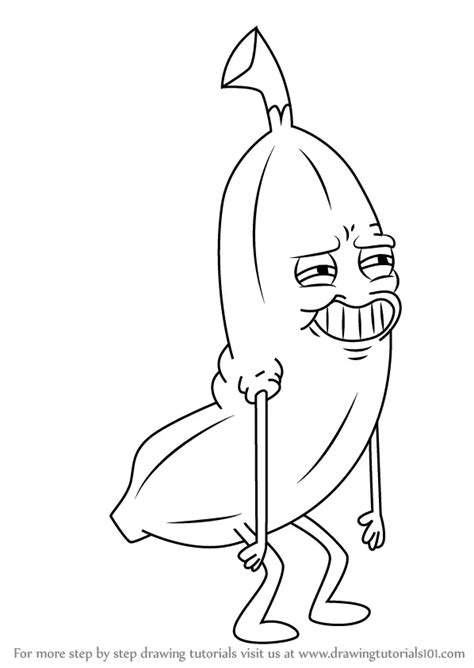 Step By Step How To Draw Banana Man From Uncle Grandpa