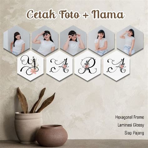 Jual CETAK FOTO HEXAGONAL TERMURAH DAN TERCEPAT KADO ULANG TAHUN HIASAN