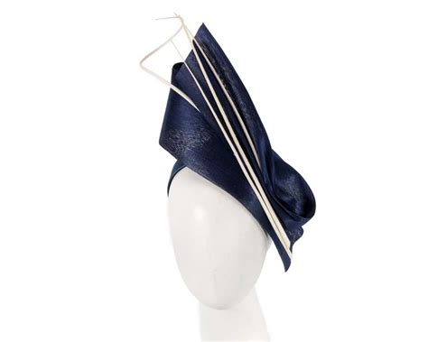 Bespoke Navy White Fascinator By Fillies Collection Fascinators Online