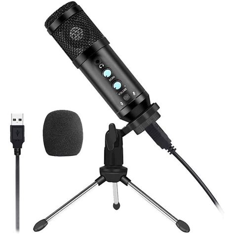 Microphone Usb Condensateur Pour Pc Avec Echo Et Contr Le Du Volume