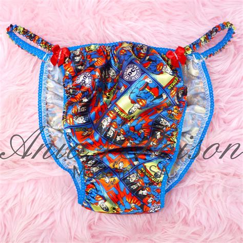 Satin Mens Super Man Polyester String Bikini Mens Underwear Panties S Xxl Panties