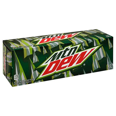 Mountain Dew Soda 12 Oz Cans Shop Soda At H E B